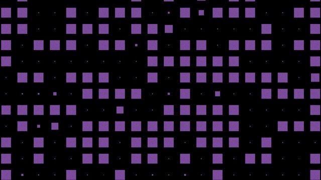 Purple pixel clusters forming an abstract mosaic