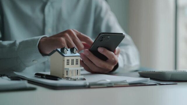 man calculate tax invoice at home, summarizing taxes, money planning