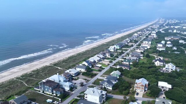 Scenic Atlantic Beach North Carolina Vacation Destination and Beachfront living along Crystal Coast in summer season