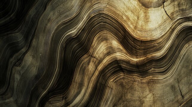 Abstract wavy brown and dark brown wood texture background.