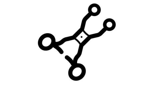 wishbone shaped orthopedic fixation plate animation, bone fracture stabilization implant animated video, surgical bone anchor motion graphics