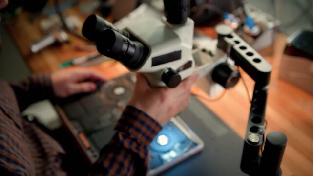Electronics Inspection with Stereo Microscope