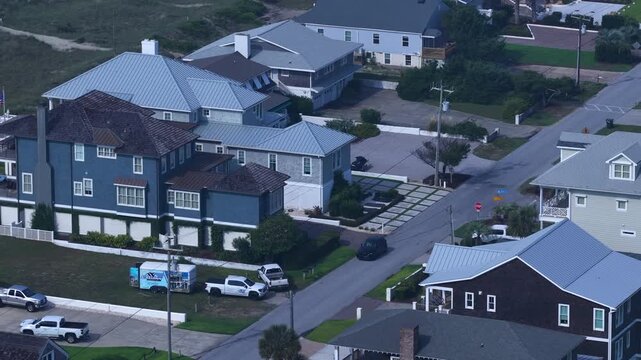 residential neighborhood homes at Atlantic Beach, NC