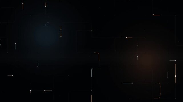 Abstract Digital Grid with Bokeh Lights in Dark Cinematic Background