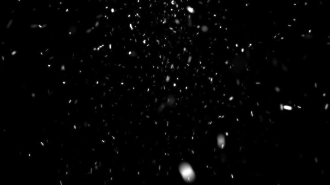 Realistic falling snow motion background with delicate snowflakes falling gently to the ground. Full HD and looping winter themed animation.