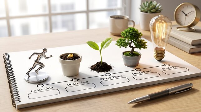 Business Growth Strategy Timeline Concept From Seed To Success Innovation