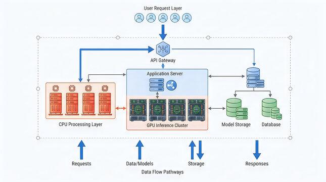 Modern cloud infrastructure system architecture diagram