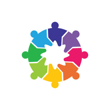 Colorful Circular Community People Icon