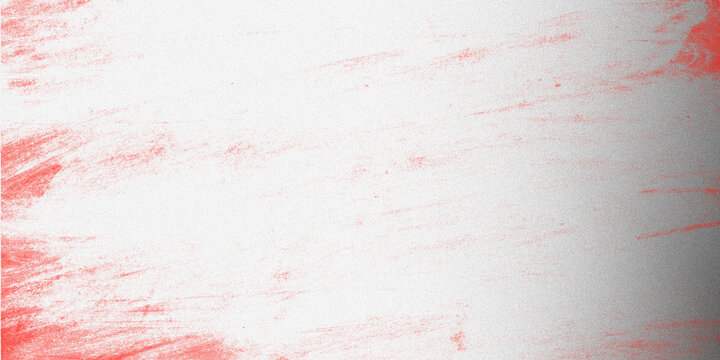 Distressed red watercolor texture on white background. Grungy paper effect with splatters. Abstract artistic wash for graphic design projects.
