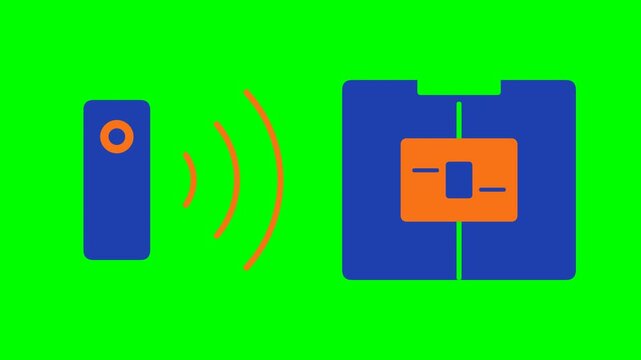 RFID Package Inventory Tracking Icon Animation