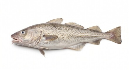 Obraz premium Fresh Atlantic Cod Fish Caught From Cold Ocean Waters Prepared For Culinary Preparation In Professional Kitchens Showing Natural Texture And Scales Ready For Healthy Cooking Recipes In Gastronomy