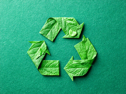 Recycling metaphor or people conscious  about recycling idea or concept