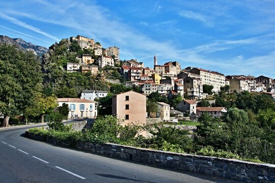 Corsica - view of the city Corte