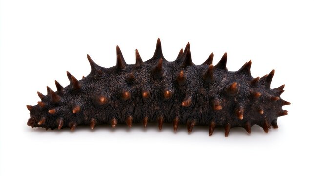 Fresh Sea Cucumber (Trepang) Isolated on a White Background