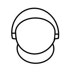 Space Astronomy science Hand drawn Organic line space helmet doodle © khulisara