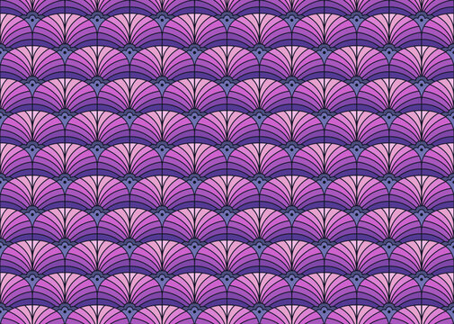 Cute seamless art deco pattern. Modern abstract vector background. Geometric floral texture.