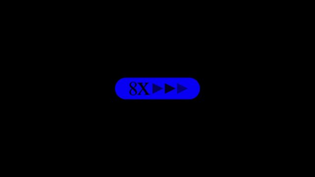 8x speed fast forward button icon