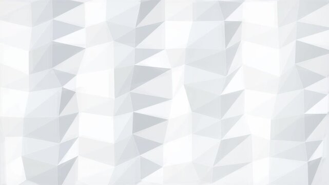 Abstract white geometric low poly background, 3D triangular motion pattern, concept for digital branding, modern website UI and creative design
