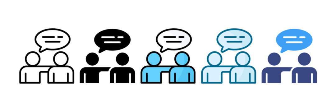 Talking Icon Set Multiple Style Collection