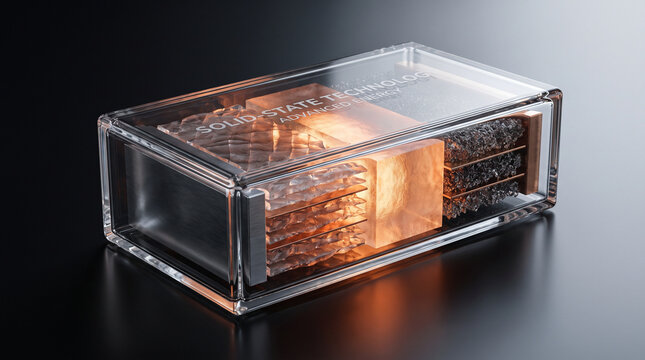 Transparent Solid-State Battery Cell Energy Cross-Section