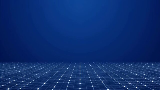 Tech dark blue background with subtle glowing digital grid and slow light streams