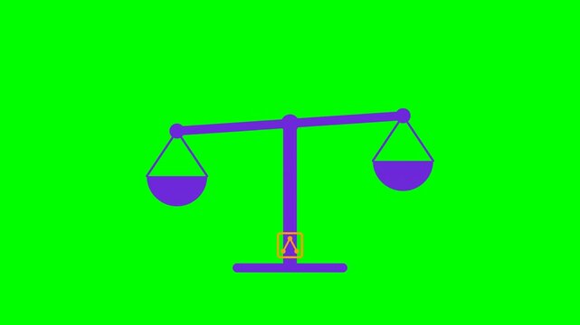 AI Governance Balance Scale Icon Animation