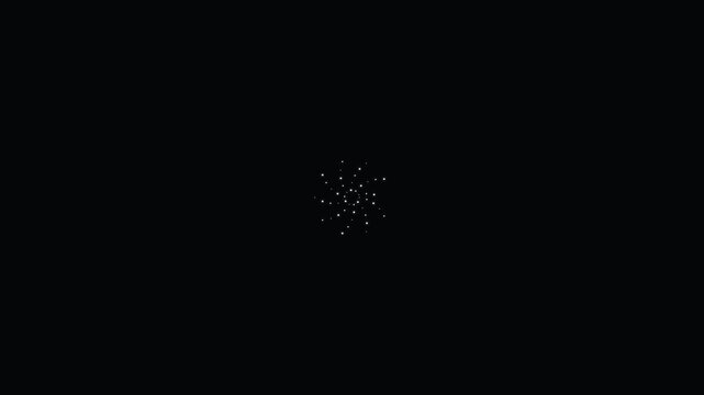 Abstract Glowing Particle Swarm Moving in Circular Motion