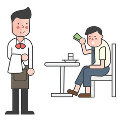 Fototapeta premium Restaurant png illustration, transparent background