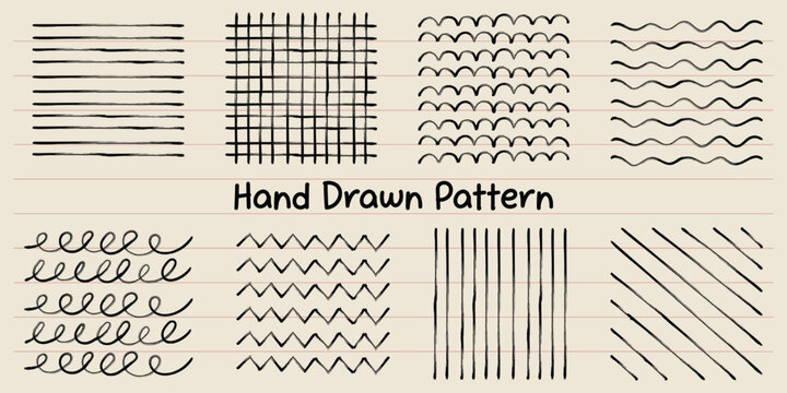 Hand-Drawn Lines and Shapes Elements Set