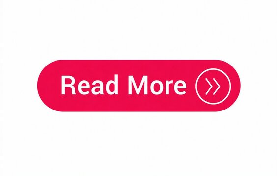 Modern read more button with arrow icon in pink rounded rectangle