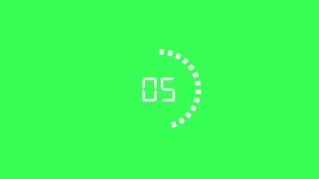 10 Second Circle Countdown Timer Animation from 10 to 0 | Animated Digital Countdown for Special Deals and Promotions