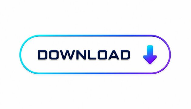 Modern download button with arrow and gradient border