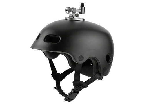 Helmet with GoPro Mount isolated on a transparent background.