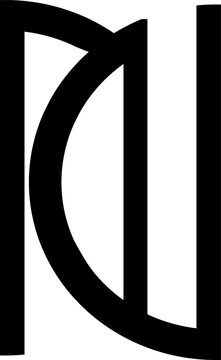 Modern Minimalist Geometric Monogram Logo 