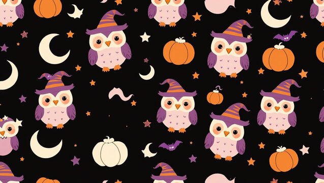 halloween seamless pattern