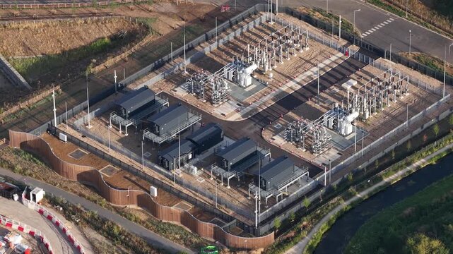 Aerial View of Waltham Cross AI Data Center in Hertfordshire UK