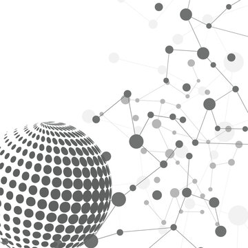 Futuristic Biotech Connection Pattern for Pharmaceutical Branding