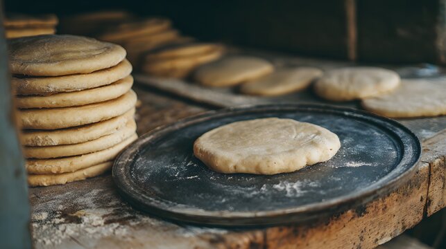 with flour clouds rolling dough stacked trays and sugar sprinkles scattered widely