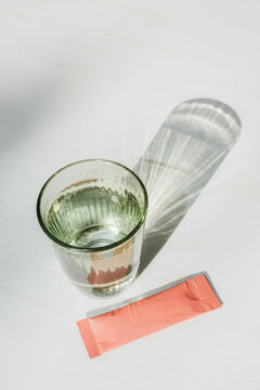 Electrolyte powder and water