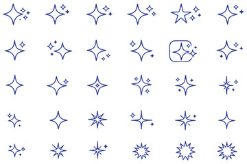 Fototapeta premium AI generate icon set ai, Artificial intelligence symbol, sparkle star with square button, Generate symbol for application and web