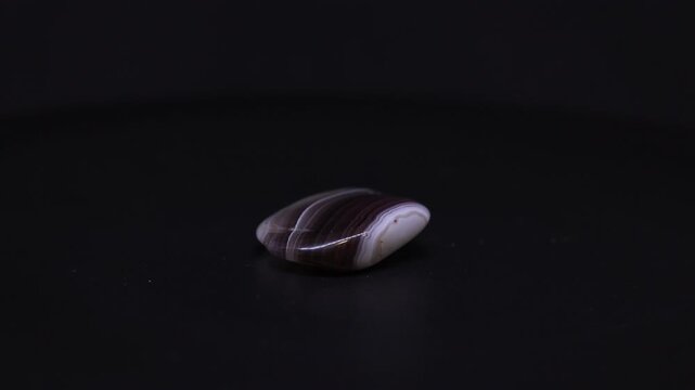 agate mineral from Brazil with black background