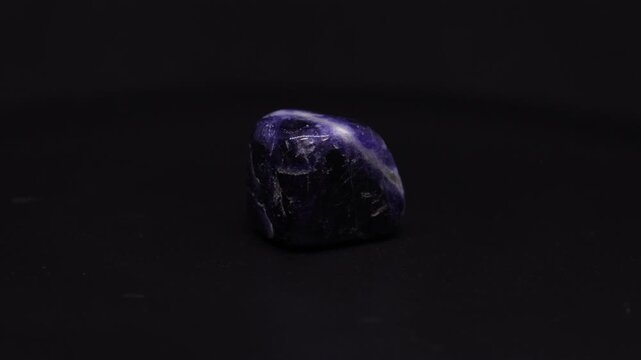 sodalite mineral from Brazil with black background
