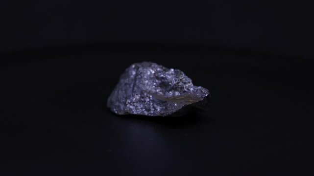 magnetite mineral from Brazil with black background