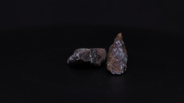 chrysocolla mineral from Chile with black background
