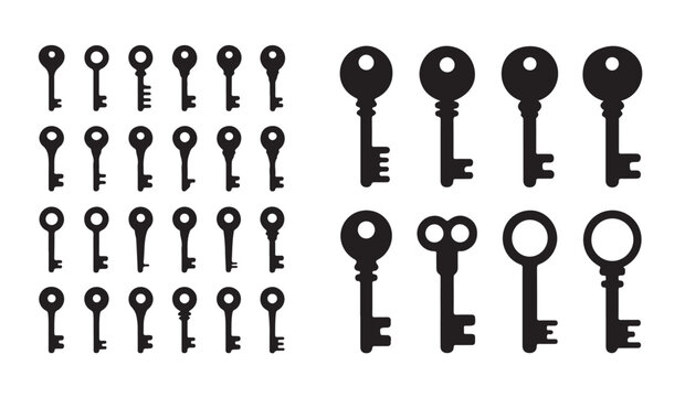 Assorted antique and modern keys collection for security and access concepts.