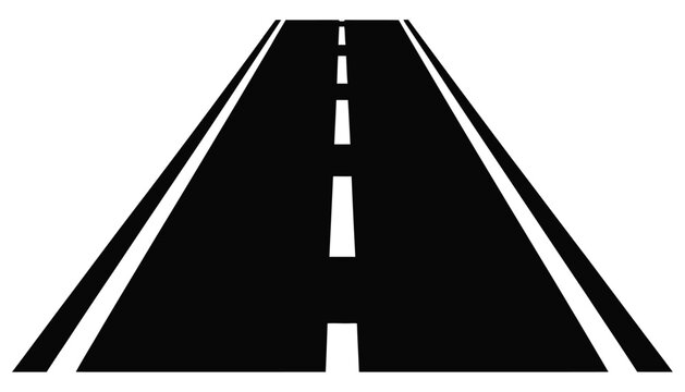 Road icon design showing highway pathway and street infrastructure elements for geographic maps navigation transportation services and mobility applications.