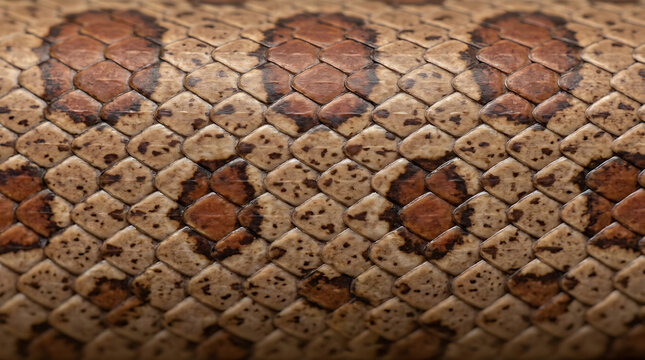 Orange Brown Beige Black Snake Skin Texture Pattern Reptile Closeup

