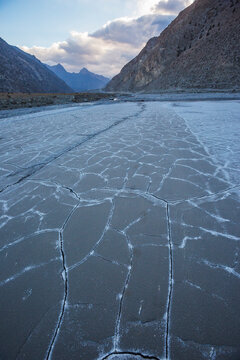 Gandak river valley near the village of Martha. Nepal, Himalayan mountains