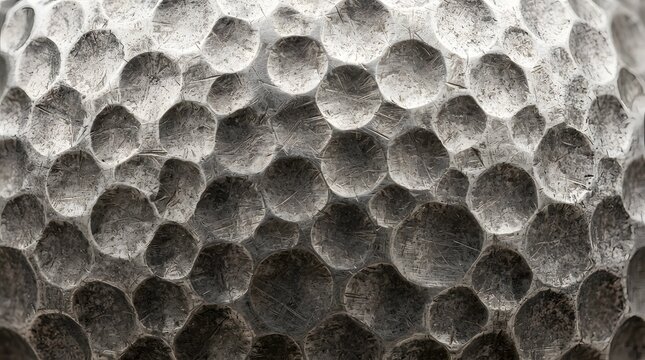 Hammered metal texture close up, industrial silver steel surface with dimples, rustic metallic background for design