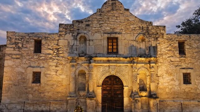 The Alamo San Antonio Texas at Golden Hour